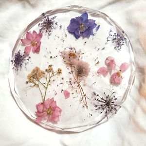 Handmade Pressed Flower Coaster